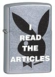 Zippo Lighter Playboy I Read the Articles, Street Chrome