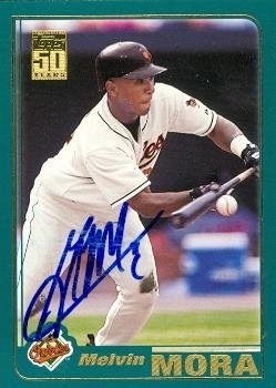 Melvin Mora Autographed/Hand Signed Baseball Card (Baltimore Orioles) 2001 Topps #227