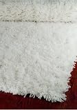Safavieh SG240A Shag Collection Classic Handmade White Shag Area Rug, 5-Feet by 8-Feet