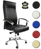 Produkt-Bild: BDS01 schwarz Leder B&uuml;rodrehstuhl