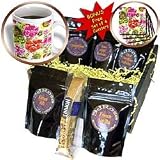 Dinas Designs Floral - Geraniums - Coffee Gift Baskets - Coffee Gift Basket