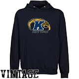 NCAA Kent State Golden Flashes Navy Blue Distressed Logo Vintage Lightweight Pullover Hoody