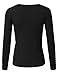 JJ Perfection Women's Versatile Long Sleeve Pullover Sweater w/ Button Design