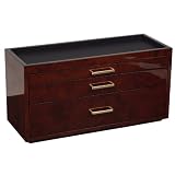 Wolf Designs 461010 Meridian Three Drawer Storage Box Watch Cabinet on sale
