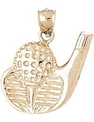 Dazzlers Solid 14k Gold Golf Club and Ball Charm Pendant Available in three colors from jewelsberry (weights: 3.2 grams only)