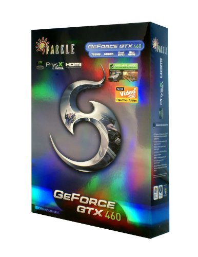 Sparkle GeForce GTX460-768 MB GDDR5 DUAL DVI, PCI Express 2.0 with Native MiniHDMI Graphics Card SXX460768D5NM