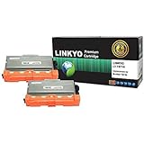 LINKYO Compatible Replacement for Brother TN750 TN720 High Yield Toner Cartridge (Black, 2-Pack)