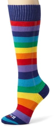 Hot Chillys Women's Rainbow Md Cush Sock