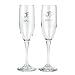Linked Heart Bride and Groom Flutes