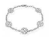 9ct White Gold Diamond Celtic Design Bracelet