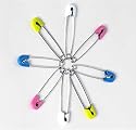 Metal Headed Diaper Pins - Blue - 4 pack