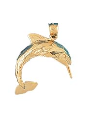 CleverEves 14K Gold Pendant Dolphins 6.3 - Gram(s)