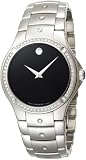 Cheap Movado Mens S.E. Stainless Steel Bracelet Black Dial Watch 0606153