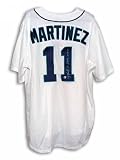 Autographed Edgar Martinez Seattle Mariners White Majestic Throwback Jersey Inscribed The Double 10-8-95