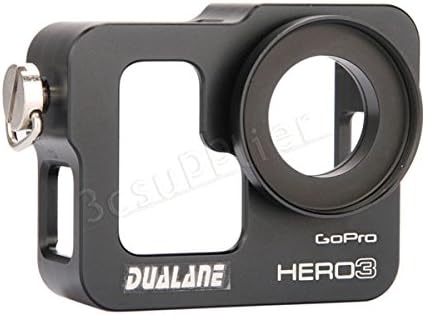DUALANE TM Aluminium Alloy Protective Multi-purpose Extension Case Housing Shell with Cold Shoe Mount adapter+37mm Lens cap+Screw for Gopro Hero 3 Hero 3+