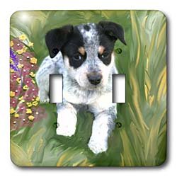 Dogs Australian Cattle - Australian Cattle Puppy - Light Switch Covers - double toggle switch
