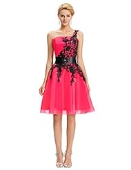 Fall Cocktail Knee Length Short Organza/Satin One Shoulder Asymmetric Lace-Up Wrap Fitted Evening Dress/Homecoming Dress/Bridesmaid Dress/Pageant Dress/Prom Dress/Party Dress/Wedding Dress 