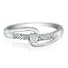 Beautiful Open Shank Diamond Promise Ring in 10KWhite Gold