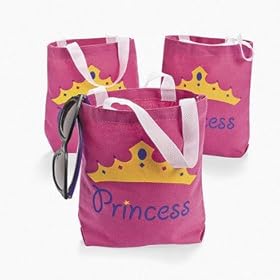  12 Princess Canvas Tote Bags [Toy]