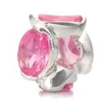 Pacific Beads Silver Plated Crystal Bead - 