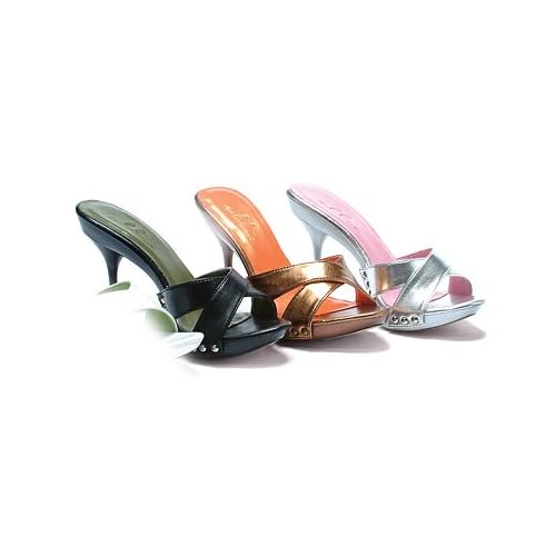 Ellie Shoes Womens 413 DeeDee 4 Inch Stiletto Heel Mule Available in 6 Colors