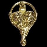 Door Knockers Polished/Lacquered Brass, Door Knocker Kissing Cherubs Brass P/L 4 3/4H