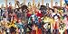 The Justice Society: Generations Fine Art Giclee Print on Paper Black Canary, Starman, Magog, Citize