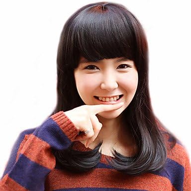 HI GIRL New Sexy Ladies Medium Long Brown Straight Natural Hair Wigs / Wig Cap About 20inch/50cm #10