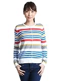 (ジョン スメドレー)JOHN SMEDLEY マルチボーダー丸首カーディガン S3457