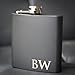Custom Engraved Black Flask - Personalized with Any Text