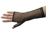 6-Button Length Fingerless Glove Sleeve in Black
