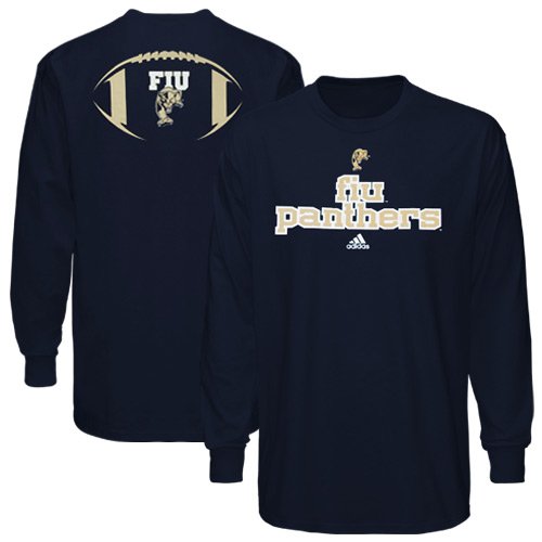 adidas Florida International Golden Panthers Backfield Long Sleeve T-Shirt - Navy Blue (XX-Large)