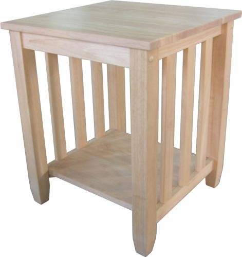 International Concepts BJ6TE Mission Tall End Table, Unfinished