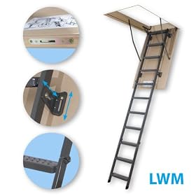 Fakro 25"x47" Metal Attic Ladder 350lb Load Capacity