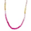 Necklace With 83.00ctw Genuine Sapphires Beautifully Designed in 18K Yellow Gold. Total item weight 17.0g Length 23in