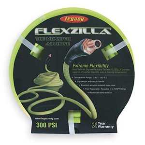 Legacy HFZ14100YW2 Flexzilla 1/4 X 100 Zilla Green Air Hose with 1/4 MNPT end