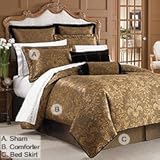 Lenox Gilded Tapestry Comforter Set King New