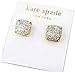 kate spade New York Small Square Opal Galaxy Glitter Stud Earrings on Card Only