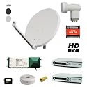 Satanlage HDTV 8 Teilnehmer inkl. 2 Receiver ( BSC3218) Hellgrau