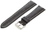 Hadley-Roma Men's MS2006RA-220 22-mm Black Genuine Alligator Leather WatchStrap