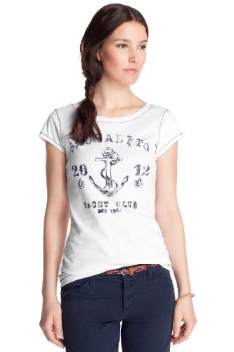 ESPRIT Damen T-Shirt, C21680, Gr. 34 (XS), Wei&szlig; (white 100) Preisvergleich