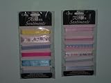 2 Packs of Ribbon Sentiments (Sold As a Set) Baby, and Makeawish