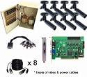 PRO-GVK8B 8 Weatherproof Color Sony CCD Bullet Camera and Geovision Card Kit