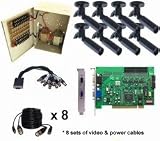 PRO-GVK8B 8 Weatherproof Color Sony CCD Bullet Camera and Geovision Card Kit