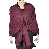 Apparel Gifts Solid Color Pure Wool Shawl 86 x 39 inches