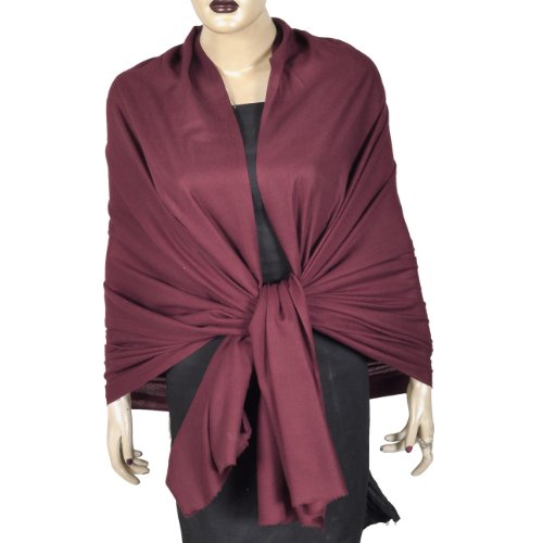 Apparel Gifts Solid Color Pure Wool Shawl 86 x 39 inches