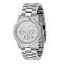 Michael Kors Mk5076 Ladies Sport Chronograph Silver Dial Stainless Steel Bracelet Watch