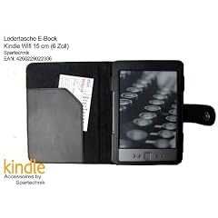 Tasche f�r Kindle WIFI ohne Tastatur 15 cm ( 6 Zoll ) - bestes Case Ledertasche f�r Kindle WIFI AMAZON E-Book Reader 15cm Display - Elektronisches Buch schwarz