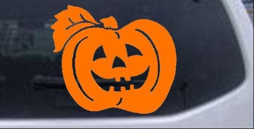 4in X 3.5in Orange -- Jack O Lantern Halloween Other Car Window Wall Laptop Decal Sticker