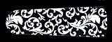 CLASSY BLACK/WHITE DAMASK 42 CEILING FAN W/LIGHT